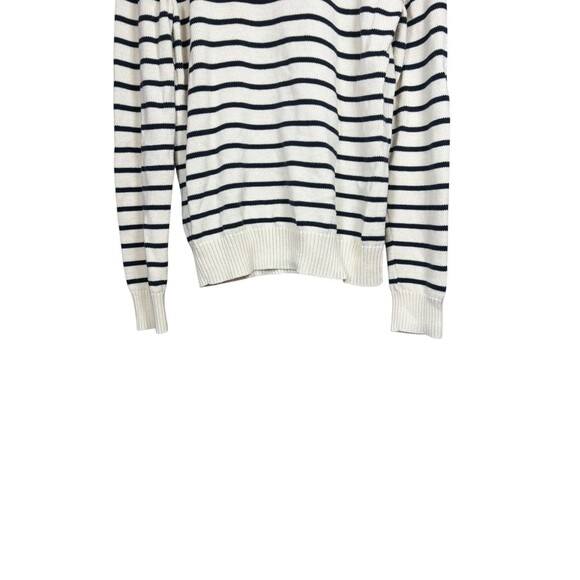 American Eagle Men’s Striped Crewneck Sweater Medium Athletic Fit 100% Cotton - Picture 10 of 11